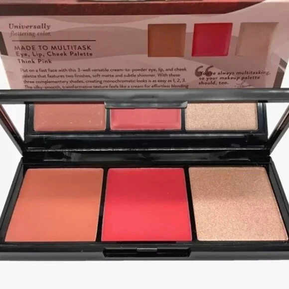 LAURA GELLER Made To Multitask Eye, Lip, Cheek Face Palette COLOR: THINK PINK - Picture 2 of 5
